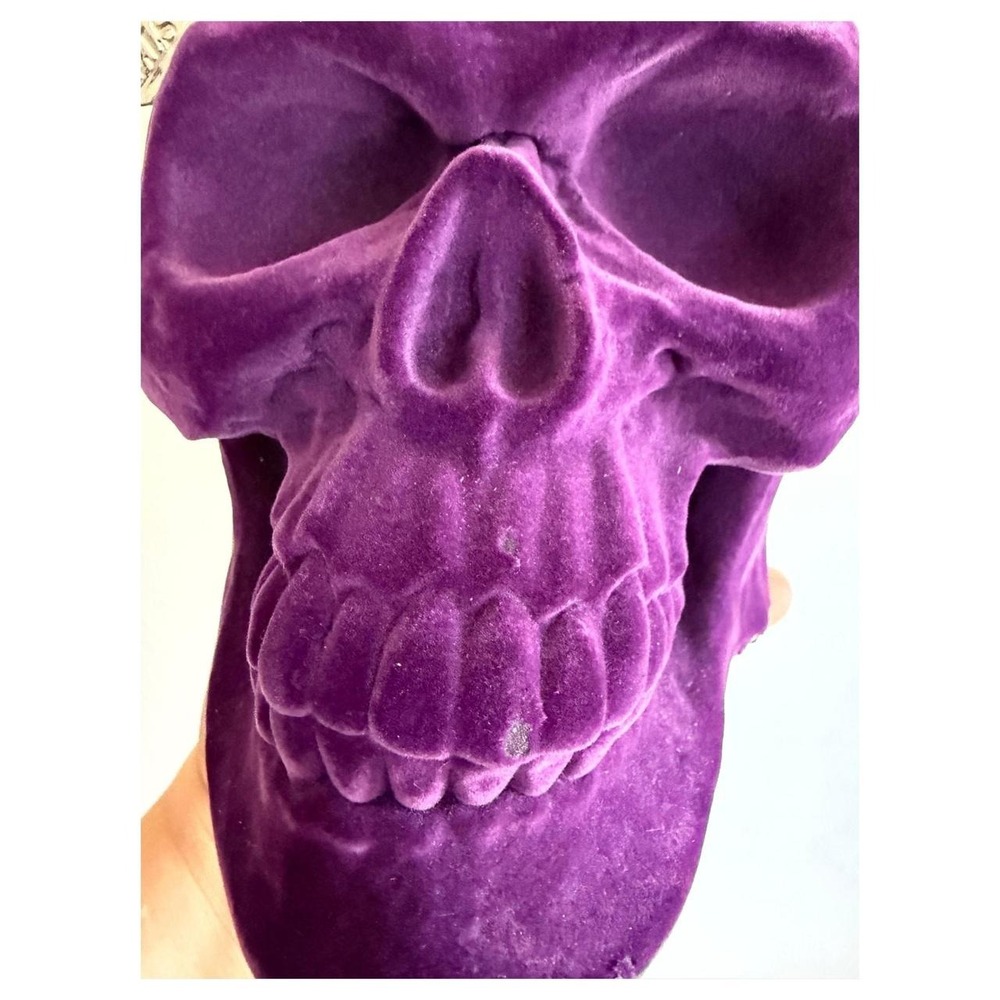 Killstar grave digger skull backpack purple velvet - Picture 3 of 8